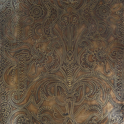 Embossed leather panel 