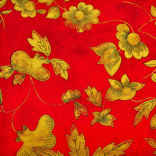 Oriental floral lacquer