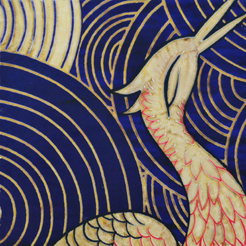 Carved peacock