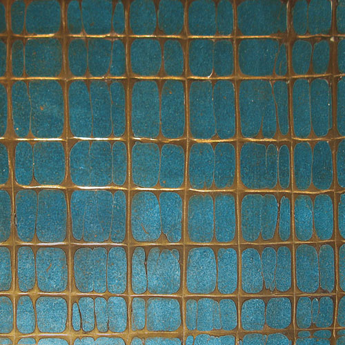 Blue & Bronze Crackle Gesso