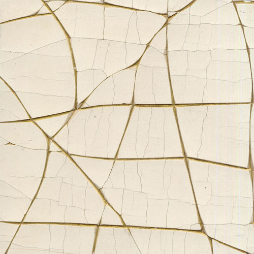 White and Gold Crackle Gesso